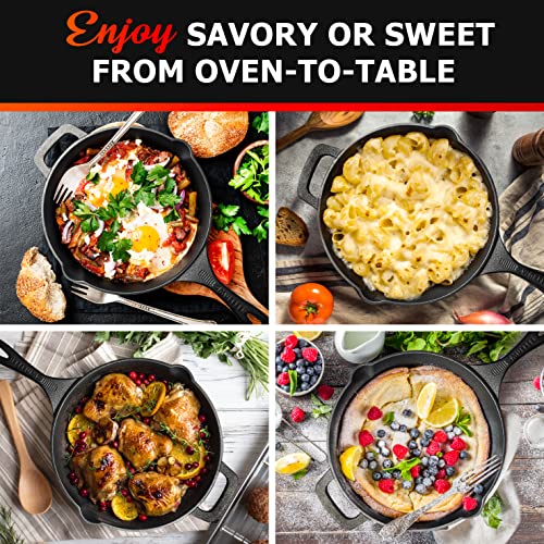 Pre-Seasoned Heavy-Duty Cast Iron Skillet 10-inch S860