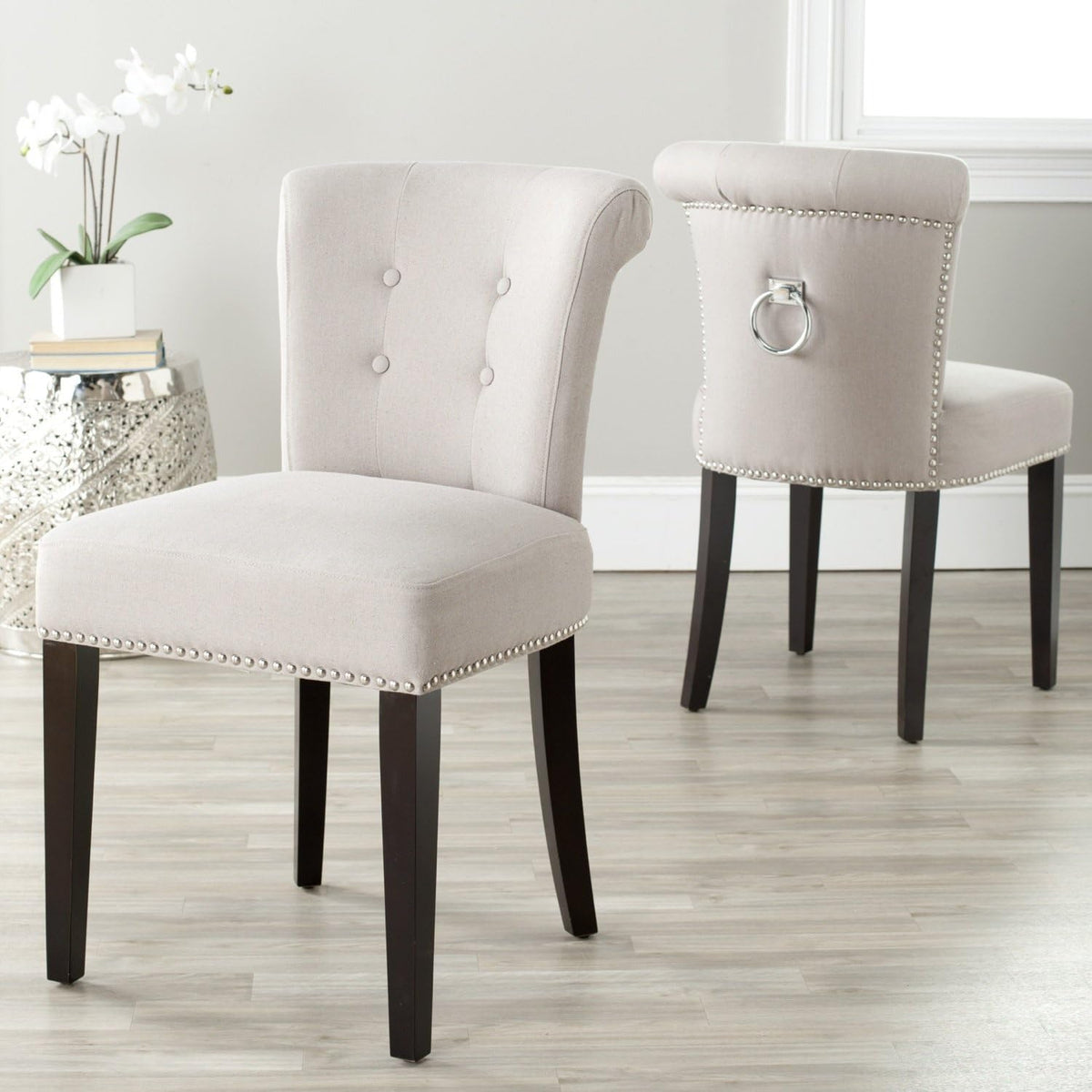 Charcoal Linen Dining Chair (Set of 2) K83835