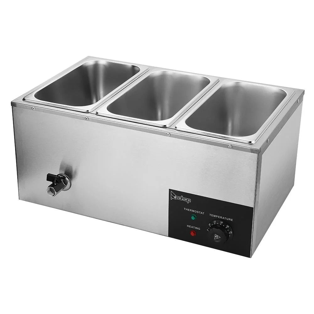 6.9Qt Electric Food Warmer with 3 Food Pan E184162