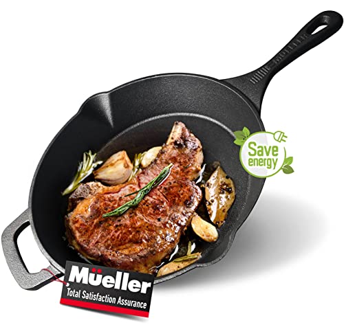 Pre-Seasoned Heavy-Duty Cast Iron Skillet 10-inch S860