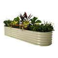 17" Tall 9 in 1 8ft X 2ft Metal Raised Planter Bed Modern Gray W89974
