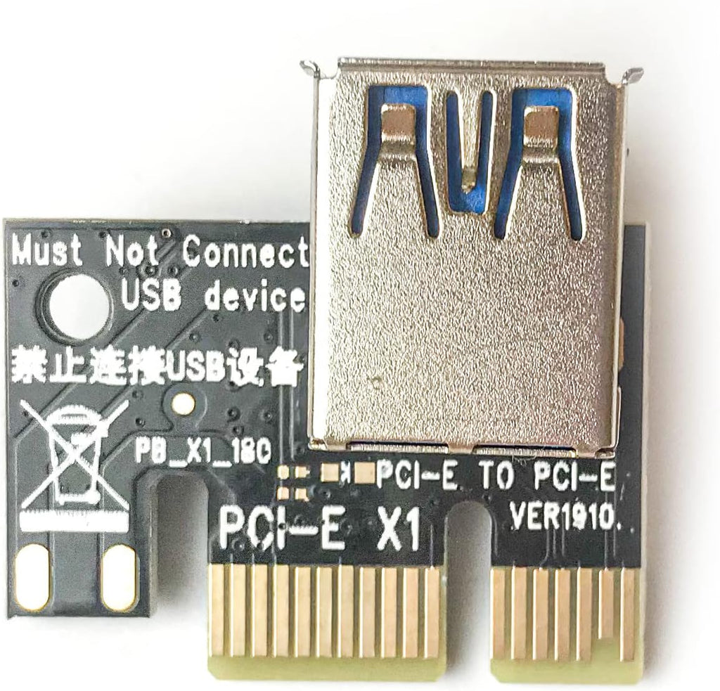 2 Pack PCIE Riser Adapter Card 16X to 1X V647