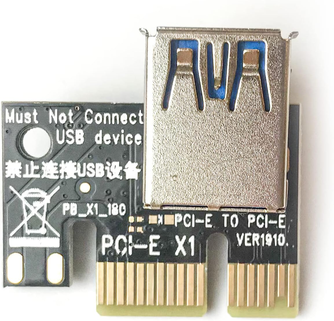 2 Pack PCIE Riser Adapter Card 16X to 1X V647
