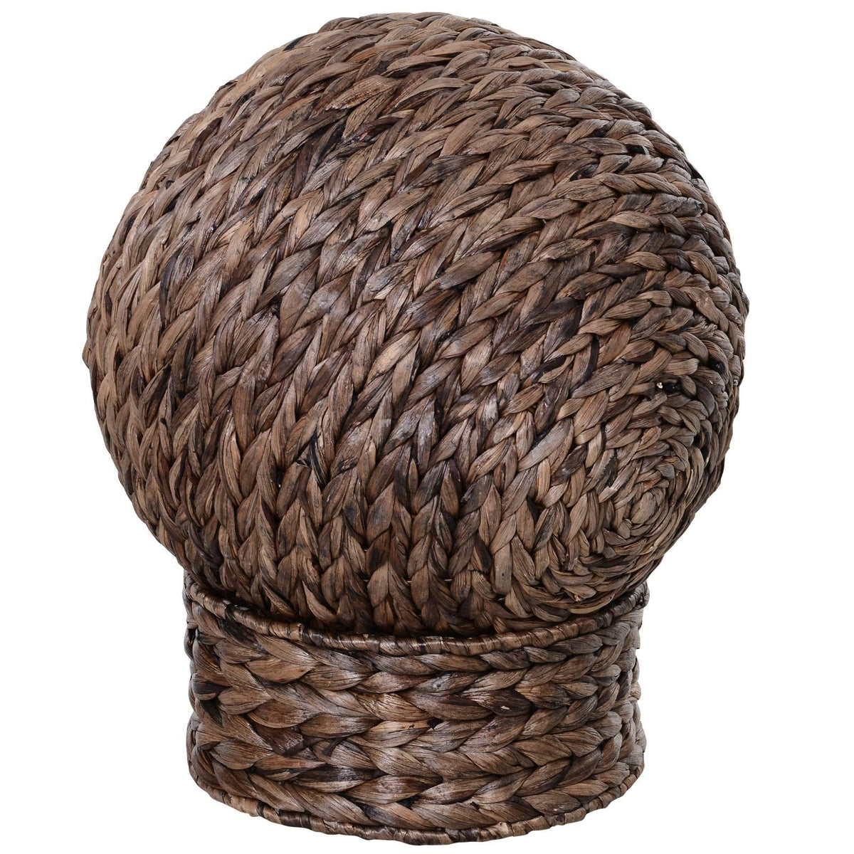 Hooded Rattan Wicker Elevated Cat House with Mat Y269