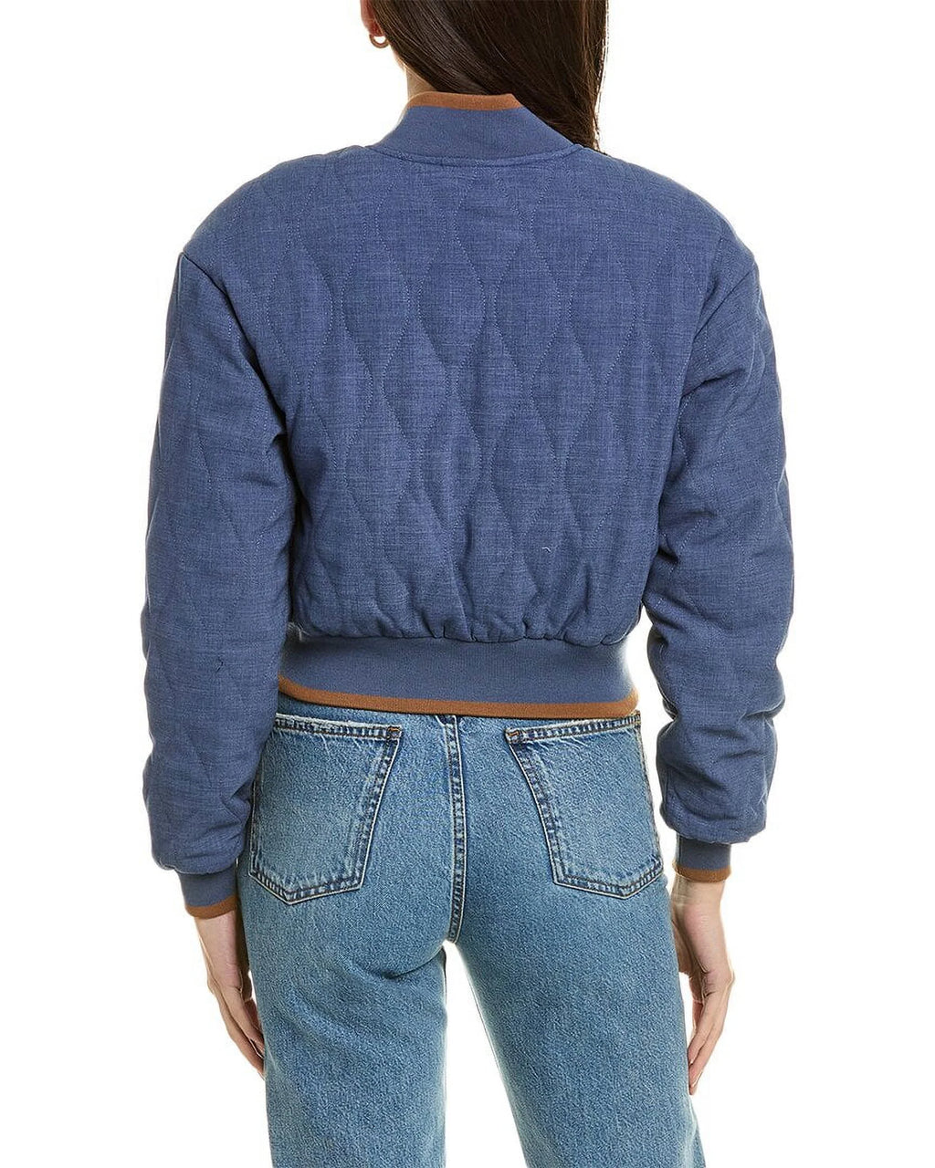 Quilted Chambray Bomber Jacket H108006