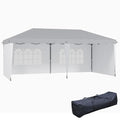 10' x 20' Pop Up Canopy Tent with 4 Sidewalls, White D906921