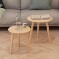 2 Pieces Small Round Solid Wood Side Table Z761197