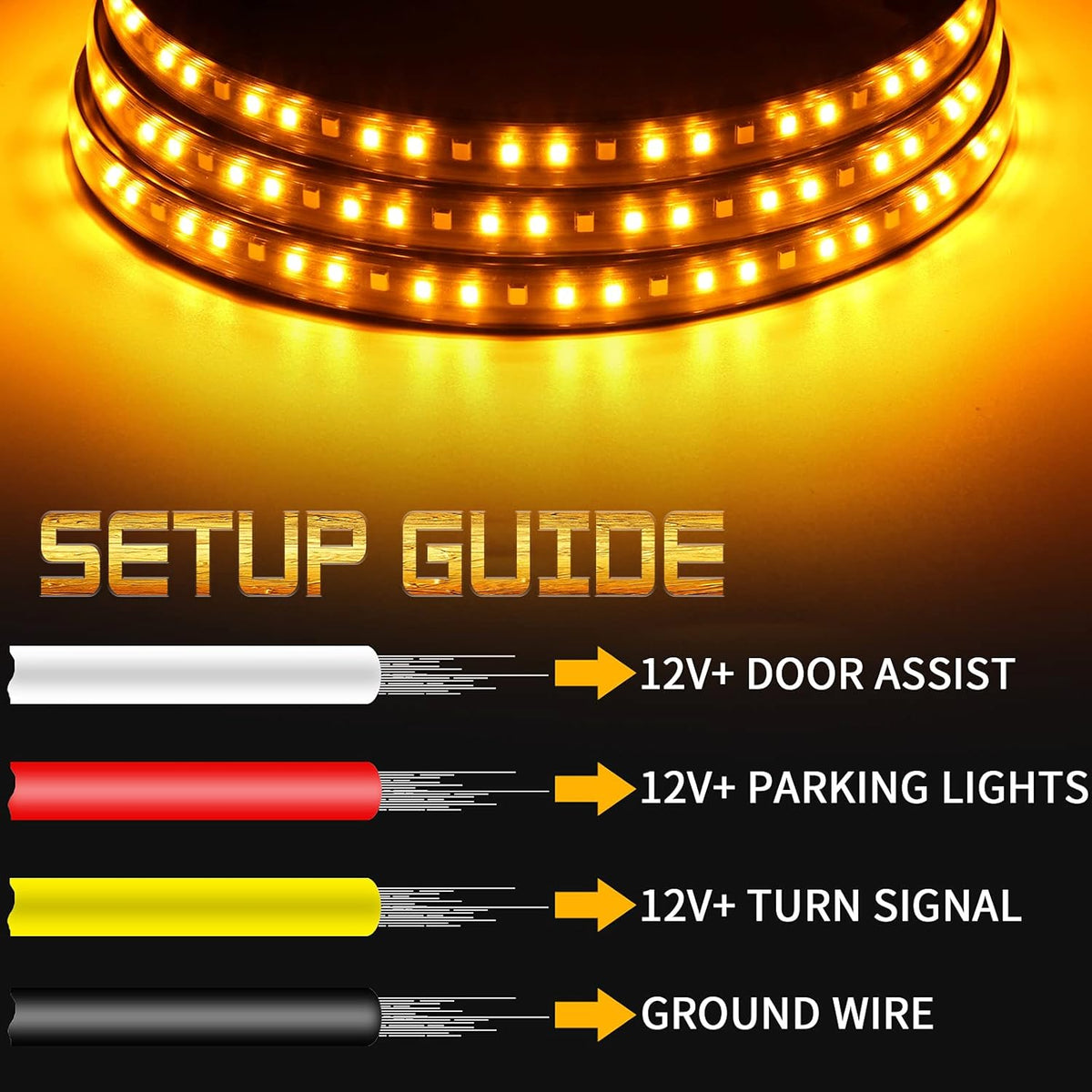 15 Feet Running Board Lights with White Courtesy Lights 2PCs 540 LEDs K7397