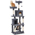 Dark Gray Cat Tree with Platform, Hammock, Scratching Posts O49164