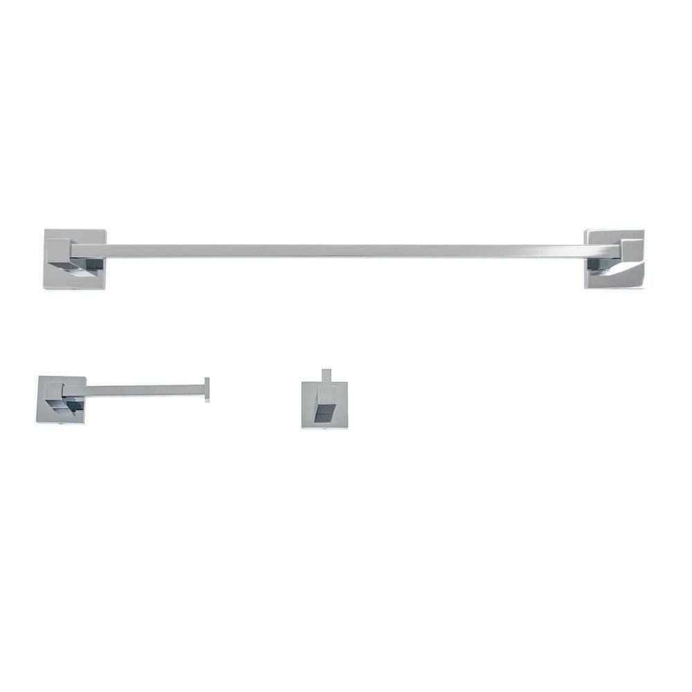 3 Piece Polished Chrome Bathroom Accessory Set R66095
