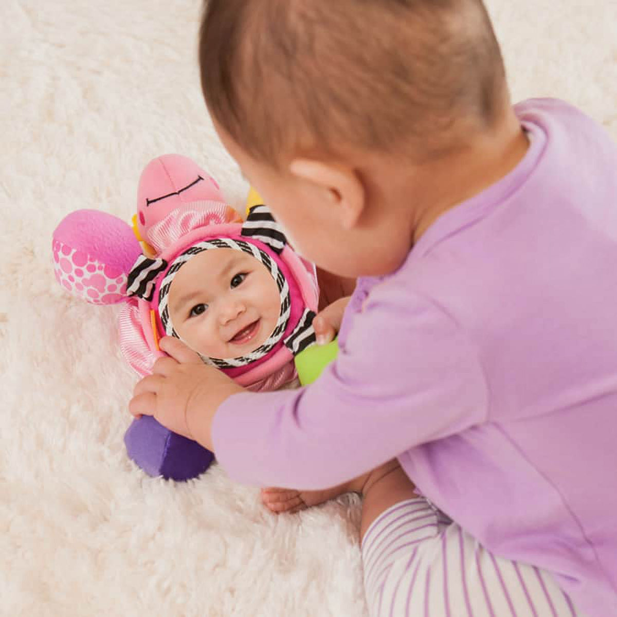 Pink Sensory Baby Toy Mirror E7890