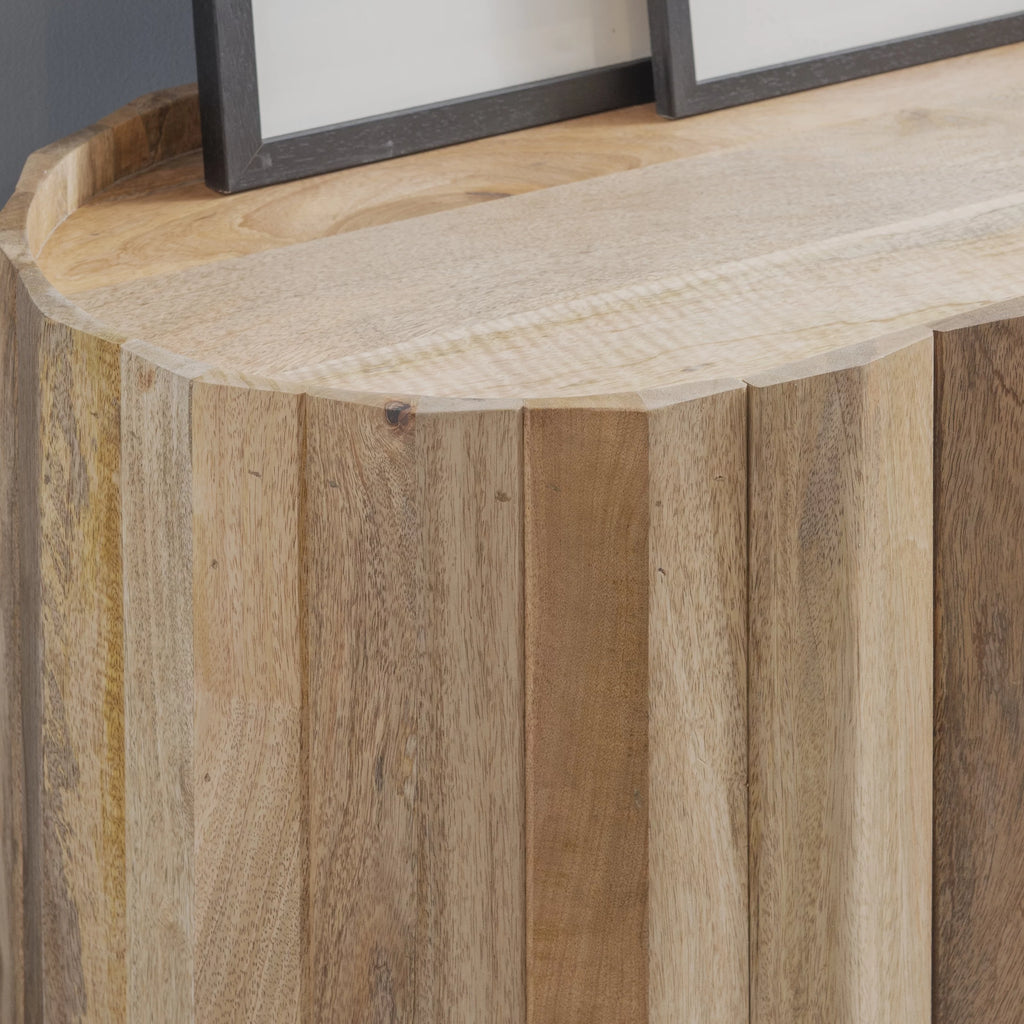 Wood and Iron Console Table with Shelves A258146