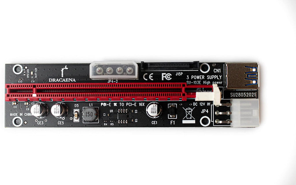 2 Pack PCIE Riser Adapter Card 16X to 1X V647