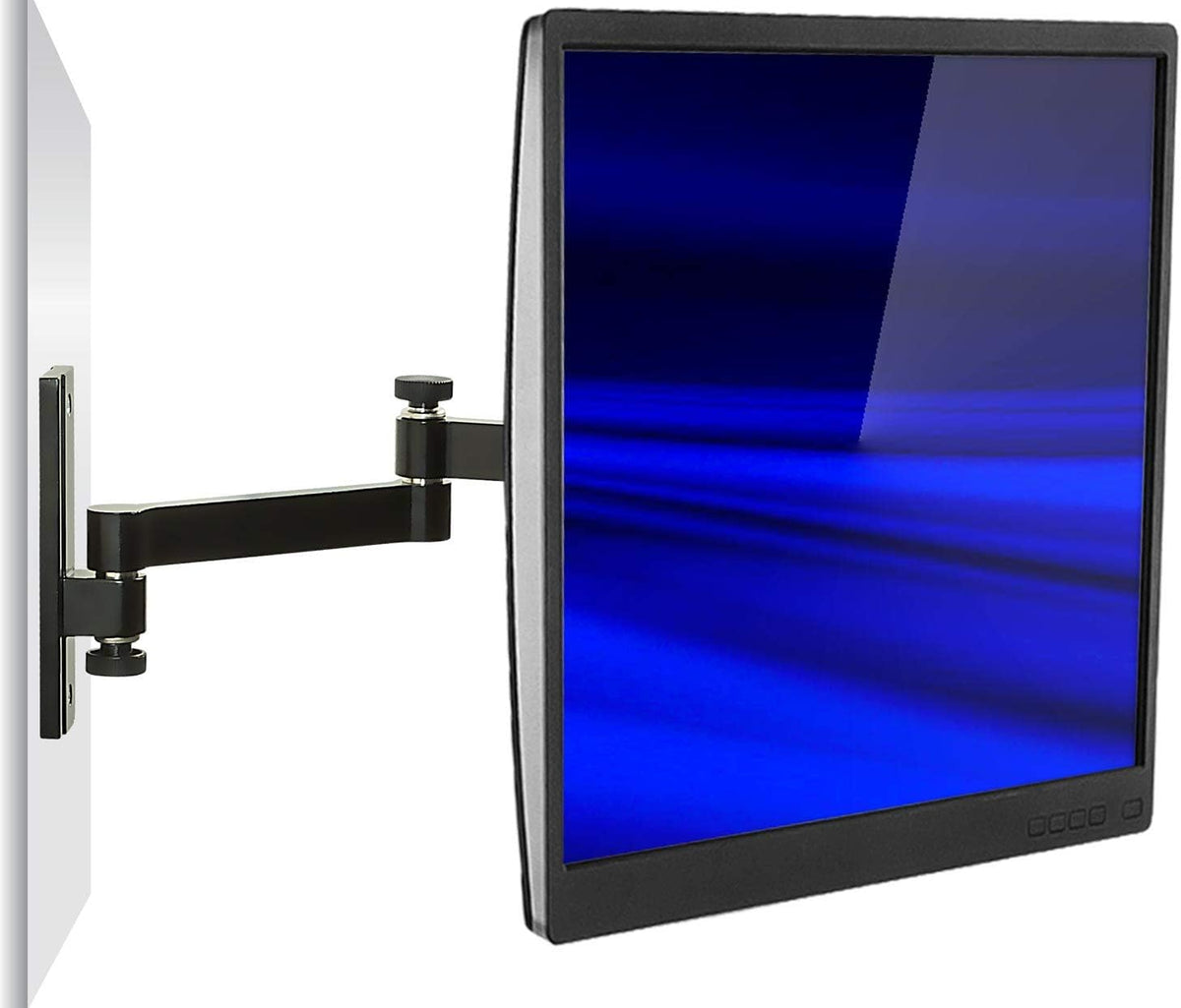 Full Motion Computer Monitor Wall Mount, Articulating Arm, VESA 75 and 100, 33 lb Capacity, Black, Pack of 2 V675