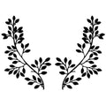 2 Pieces Metal Olive Branch Leaf Wall Decor M762