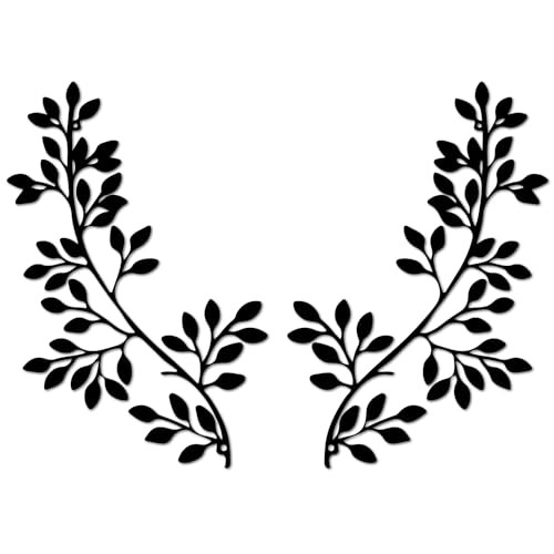 2 Pieces Metal Olive Branch Leaf Wall Decor M762