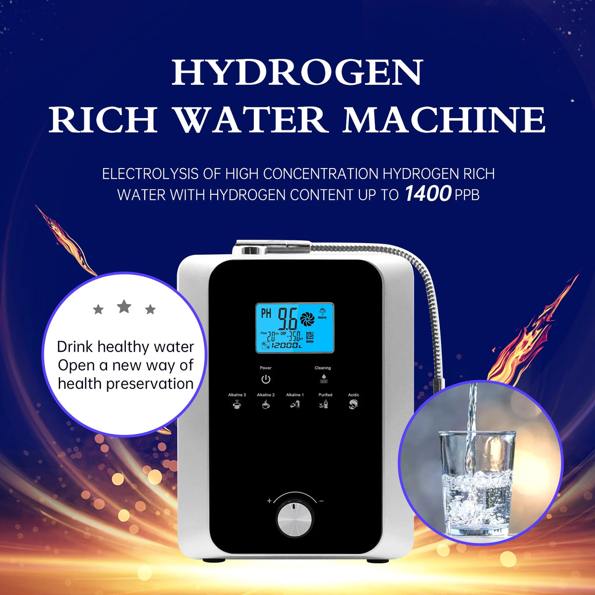 Water Ionizer and Purifier Machine, PH 3-11, 11 Plate Electrode Z59422