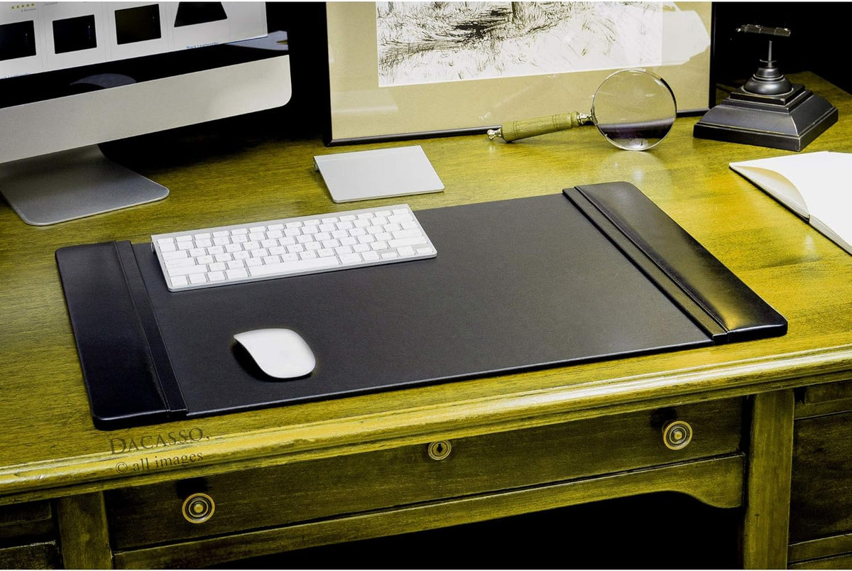 Black Leather Desk Pad U24908