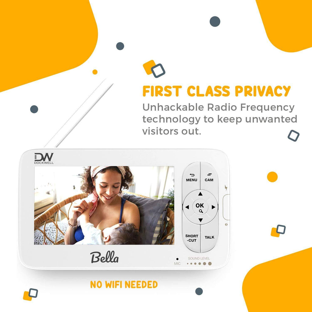 Video Baby Monitor 5 LCD Camera 2 Way Audio Night Vision W85878