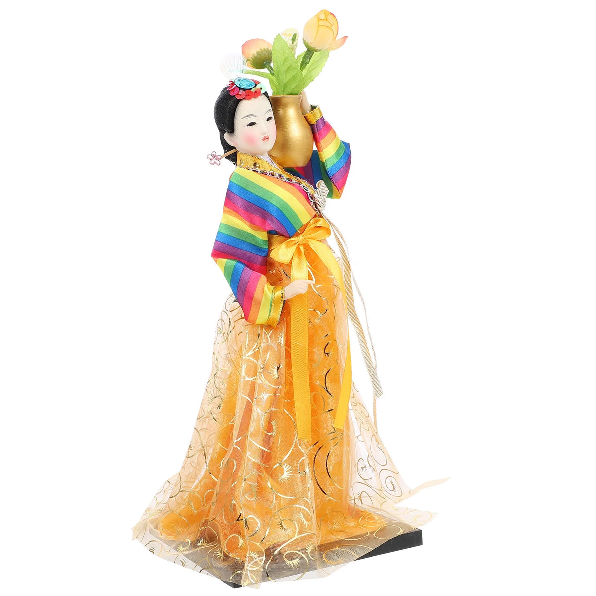 Doll Hanbok Korean Geisha Figure Figurine Traditional Asian Collectible Kimono Antique Dress L41735