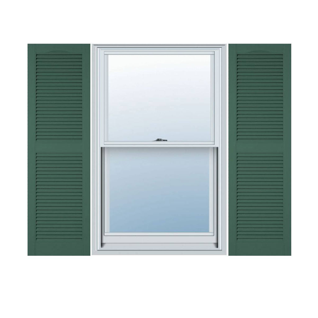 Forest Green Vinyl Open Louver Shutters A868