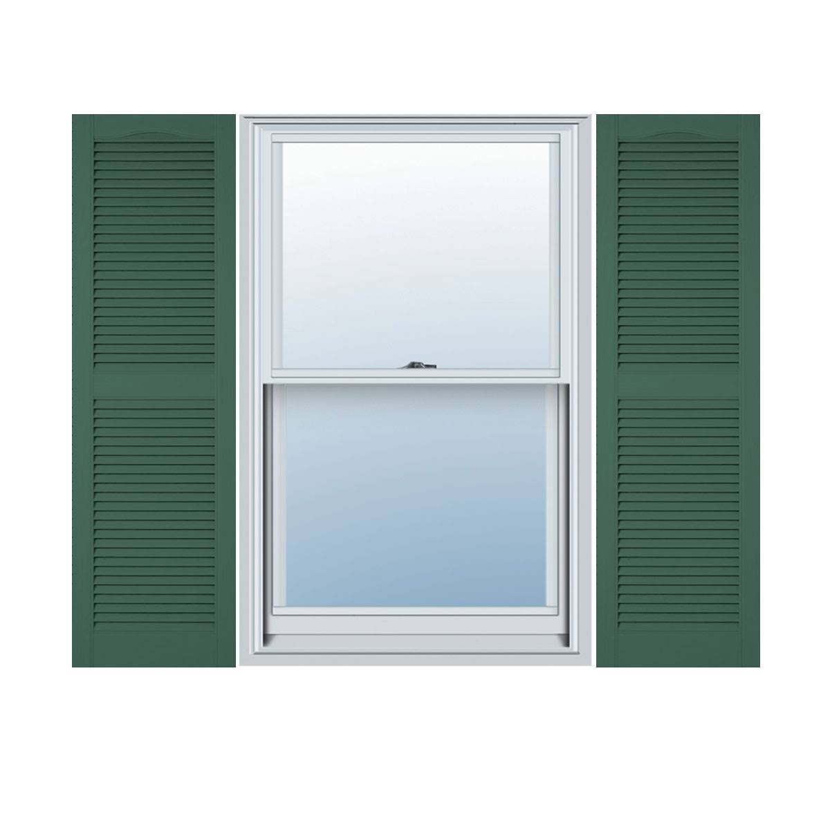Forest Green Vinyl Open Louver Shutters A868