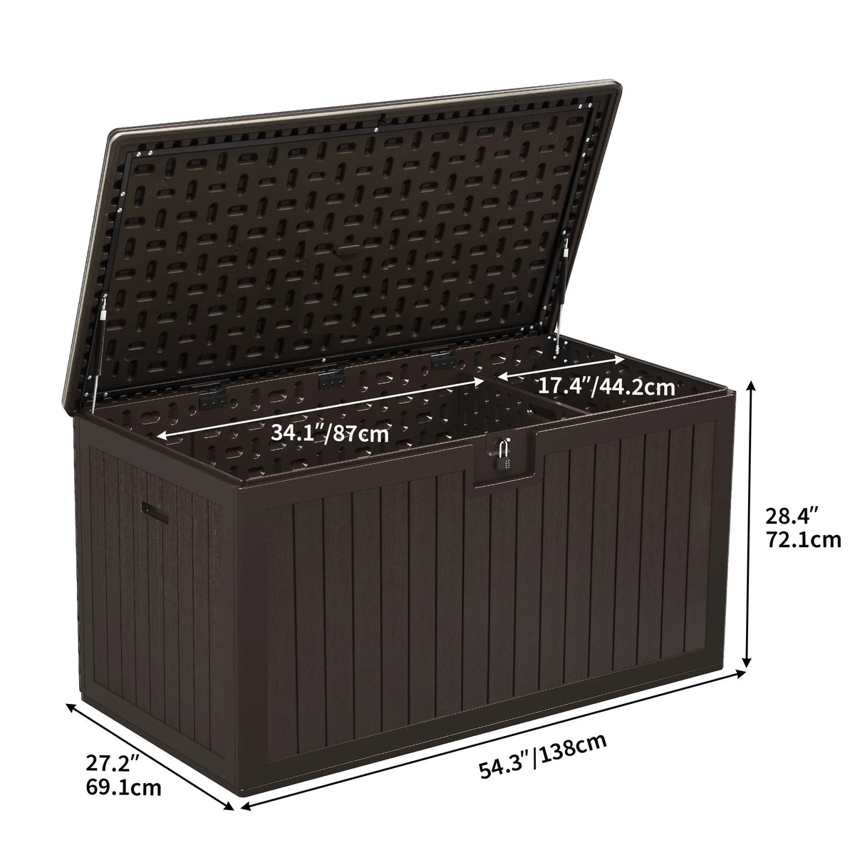 150 Gallon Waterproof Lockable Deck Box T8052