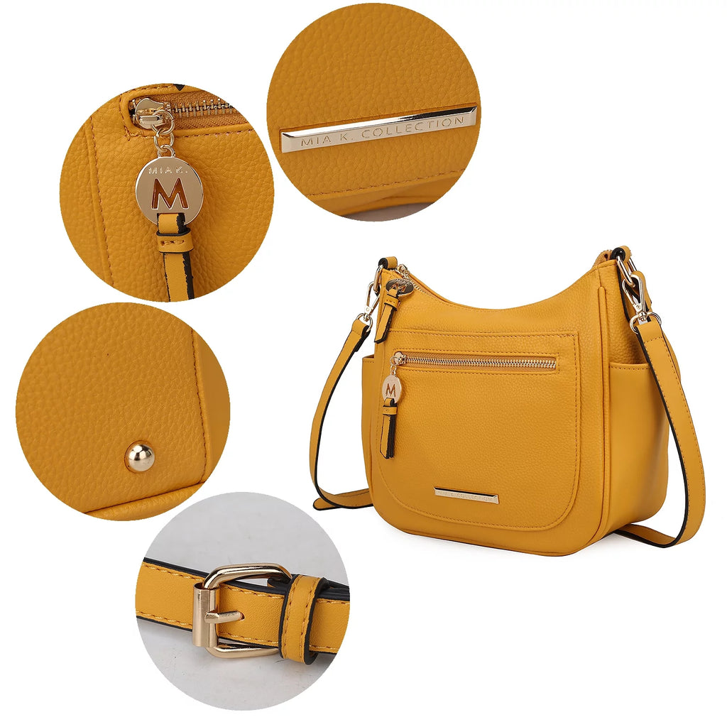 Red Vegan Leather Crossbody Bag Y97586