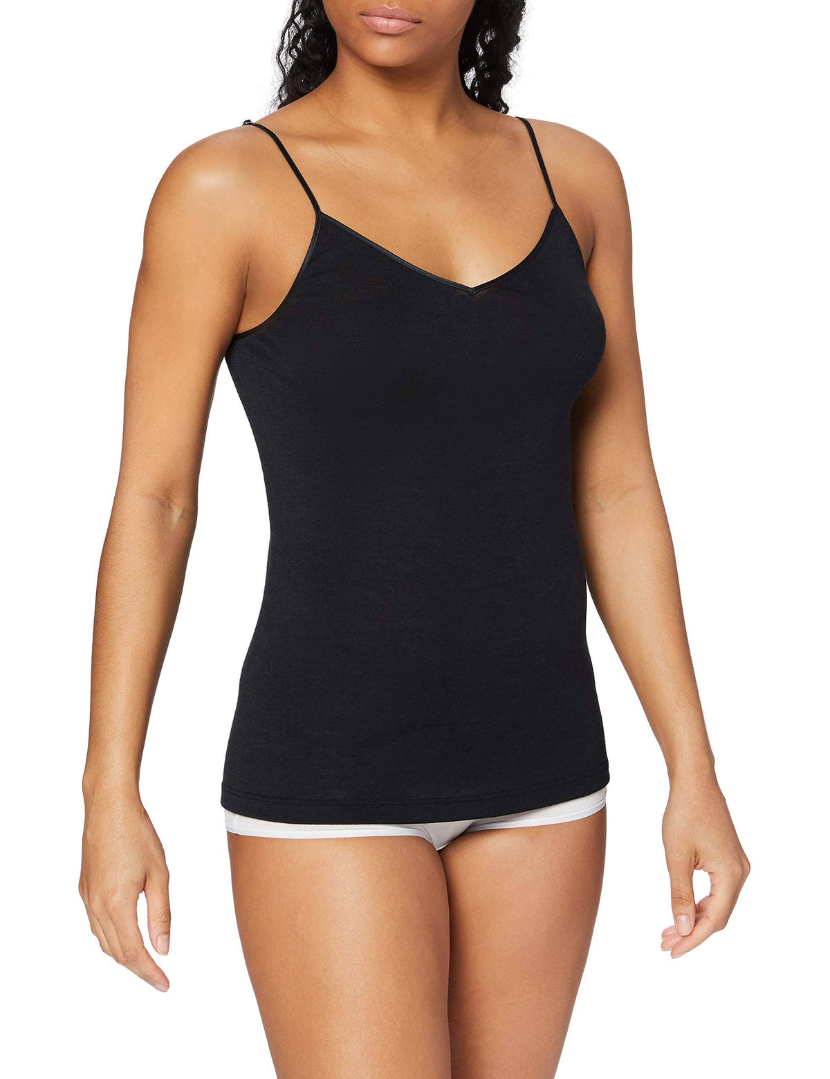 Black Woolen Silk Camisole F10779