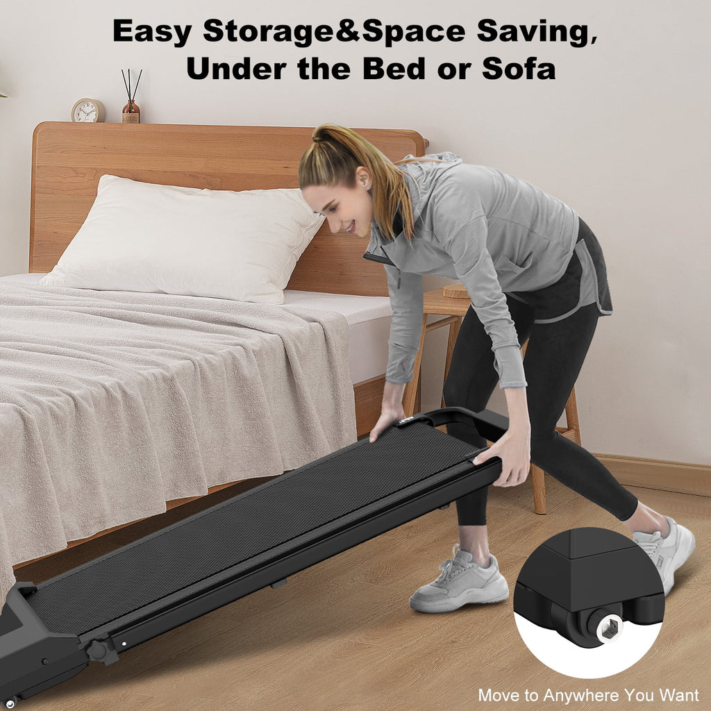 2 in 1 Under Desk Folding Treadmill, 6.25 MPH, 265 Lb Capacity V2202