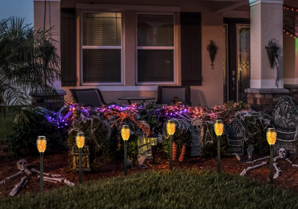 12 Pack Solar Torch Light with Flickering Flame Y581