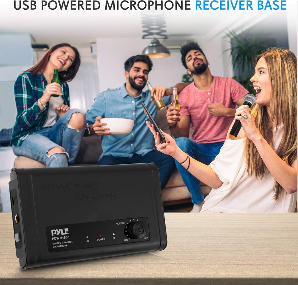 Compact UHF Wireless Microphone System with 1 Handheld Mic T134617