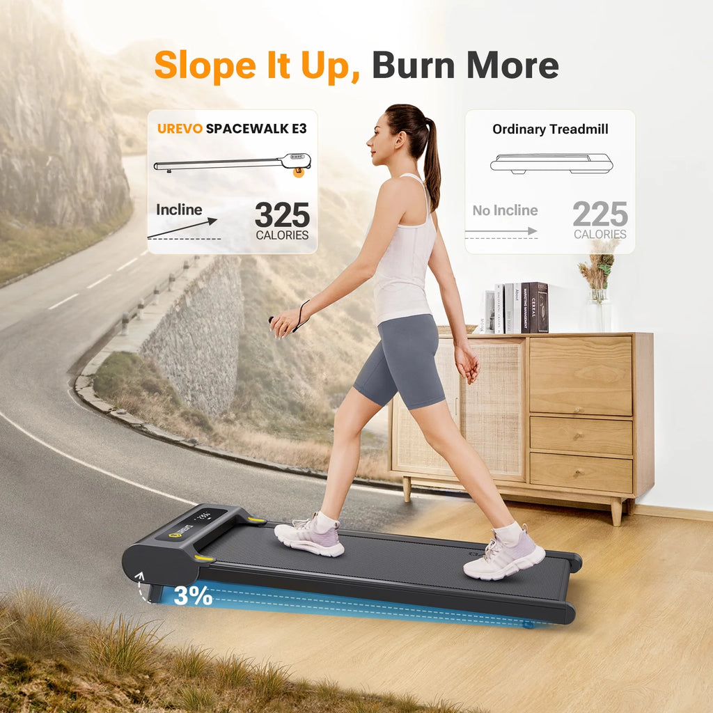2 in 1 Under Desk Treadmill with Remote Control R7516