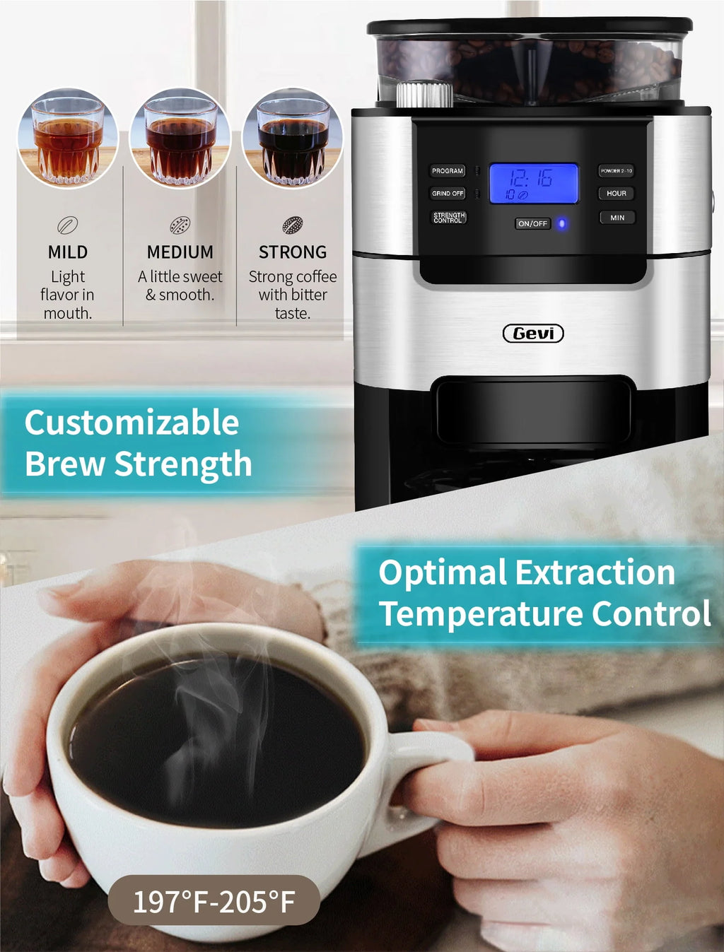 10-Cup Programmable Grind and Brew Coffee Maker D568326