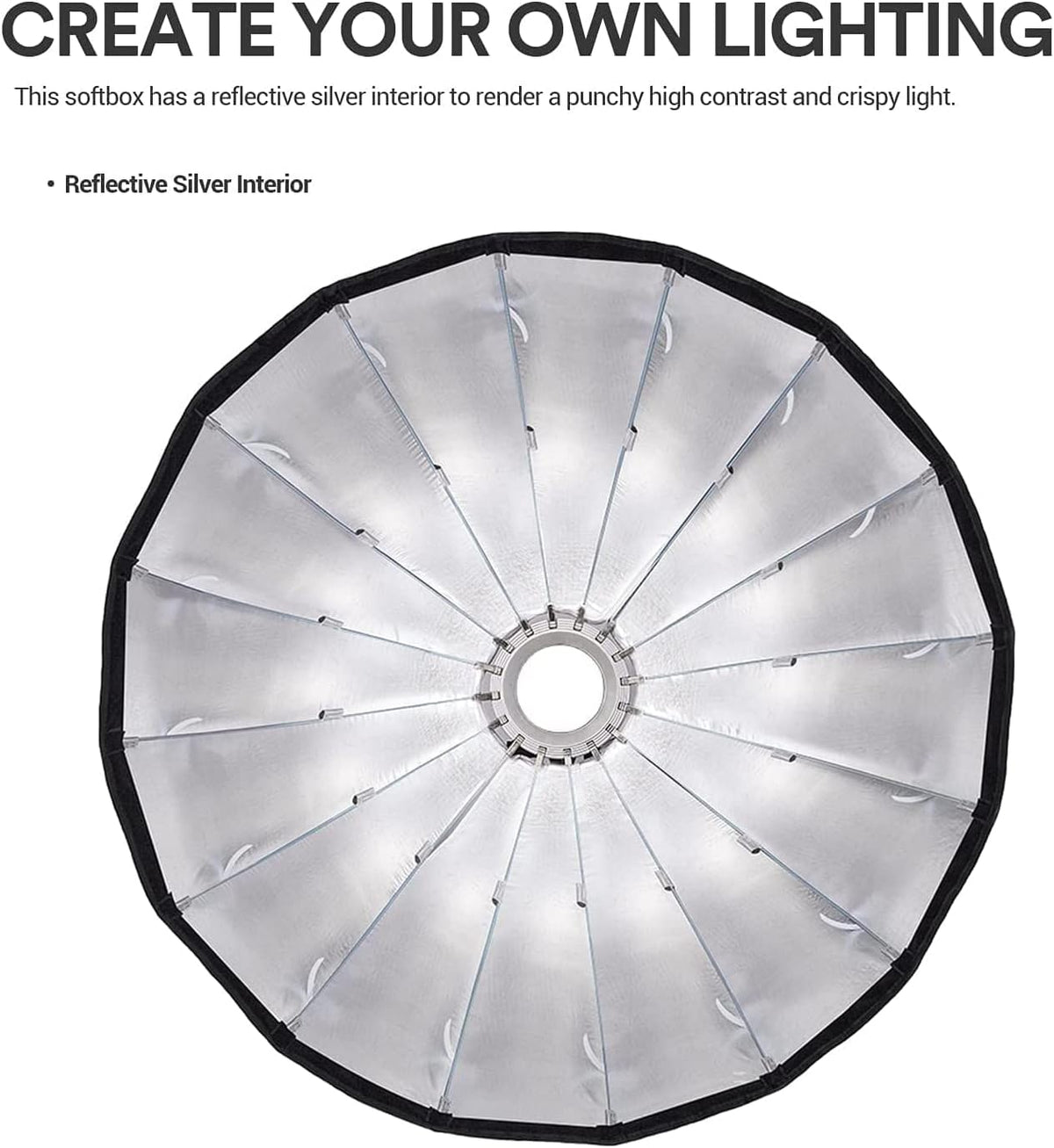 27.5 Inch Parabolic Softbox with Front & Inner Diffuser and Carrying Bag G92085
