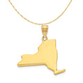 14K Yellow Gold Pendant Charm With 10K Rope Chain Necklace D250