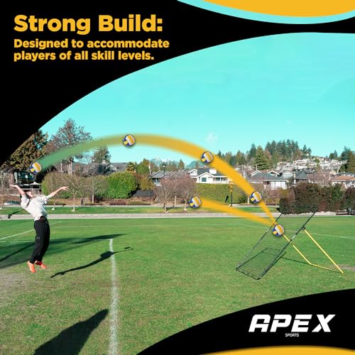 Adjustable Volleyball Rebounder Net 7x4 ft with Travel Bag L4507