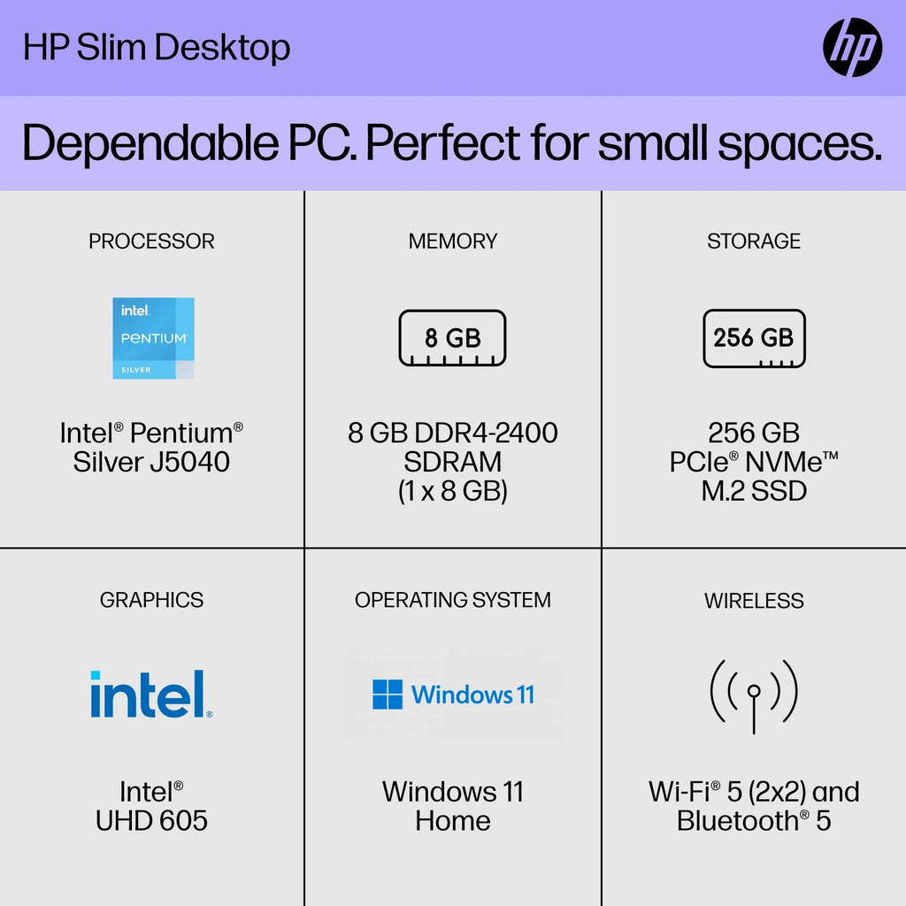 Black Slim Desktop Tower B71749