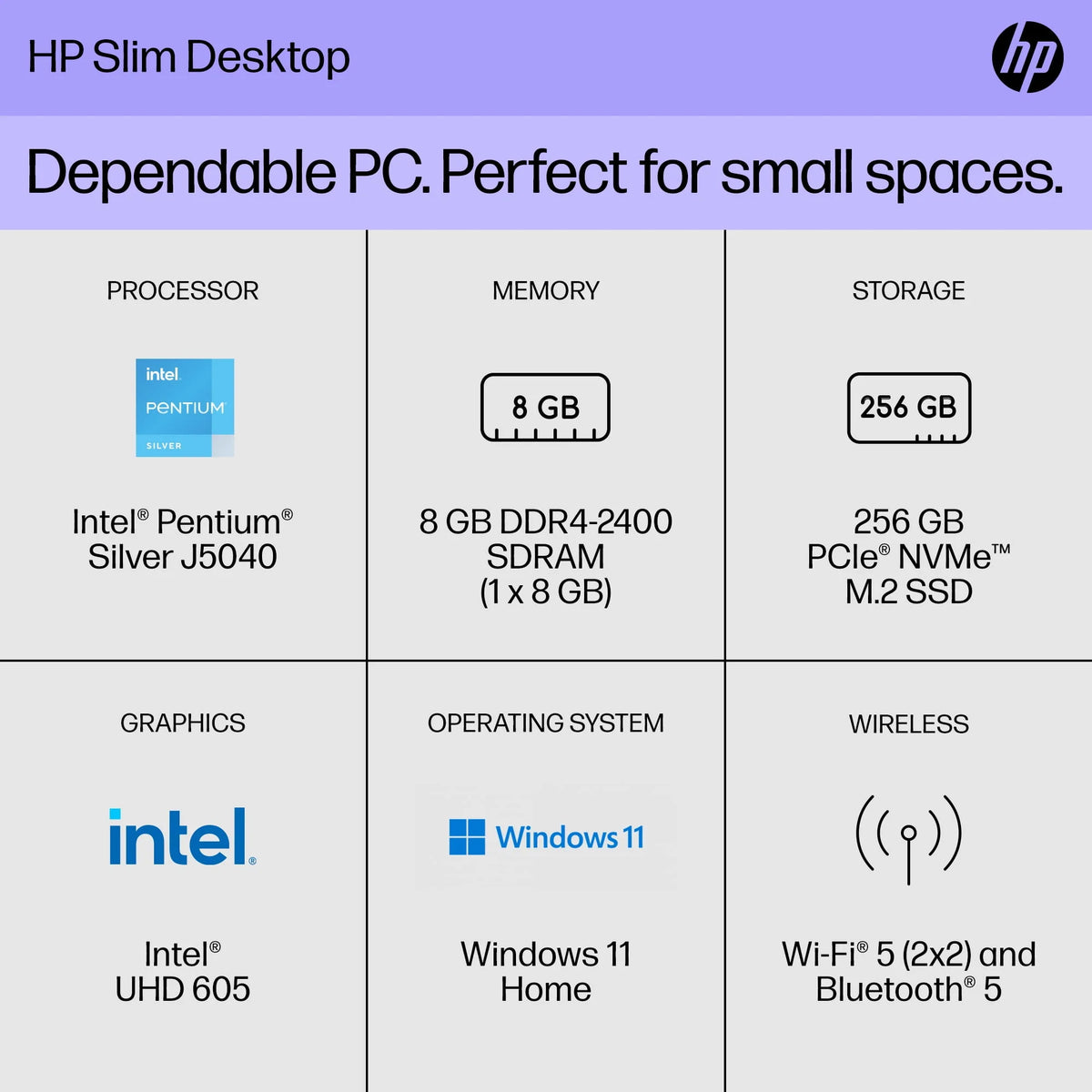 Black Slim Desktop Tower B71749
