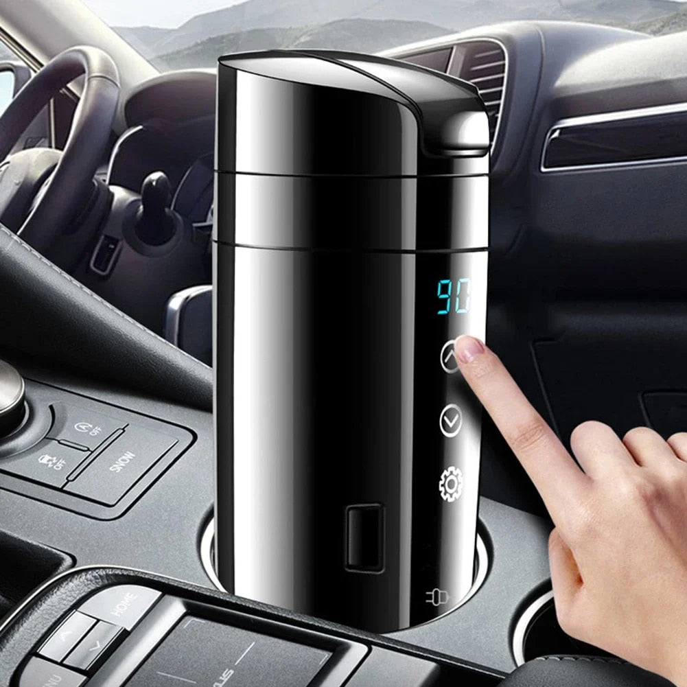 24V Car Heating Cup Portable Kettle 400/450ML Stainless Steel Y392037
