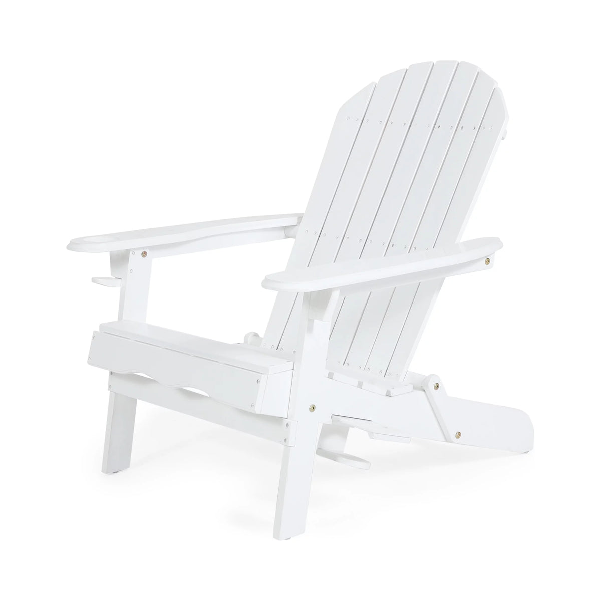 White Acacia Wood Folding Adirondack Chair X8893