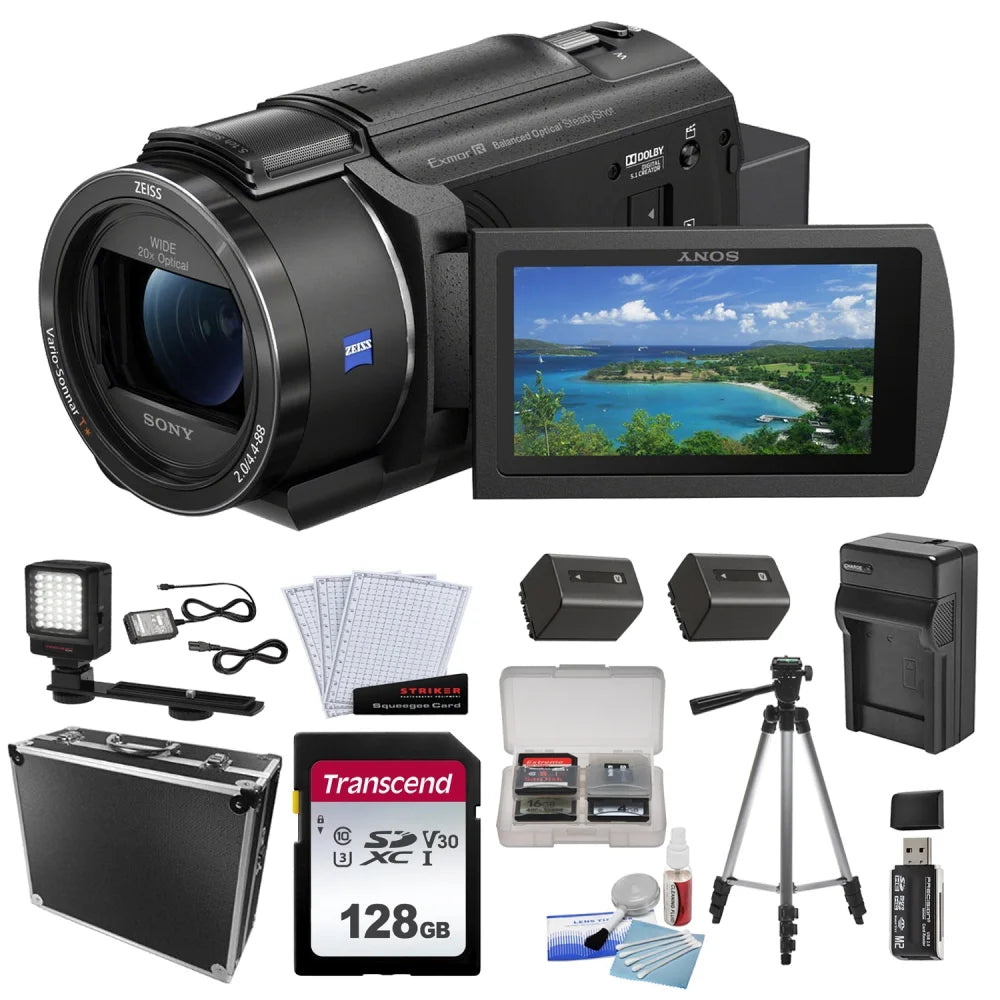 UHD 4K Handycam Camcorder Bundle with 128GB Memory Card E4970