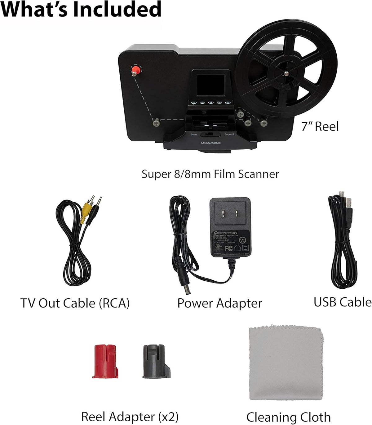 2.3 Screen Super 8/8mm Film Scanner N302