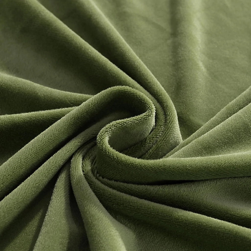 Olive Green Velvet Club Chair P856