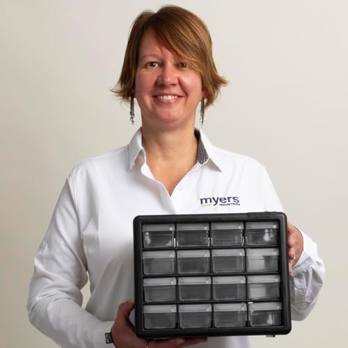 24-Drawer Plastic Storage Cabinet Black B5295