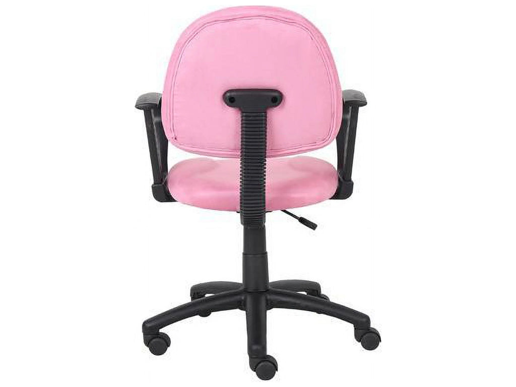 Pink Microfiber Chair with Loop Arms V313889