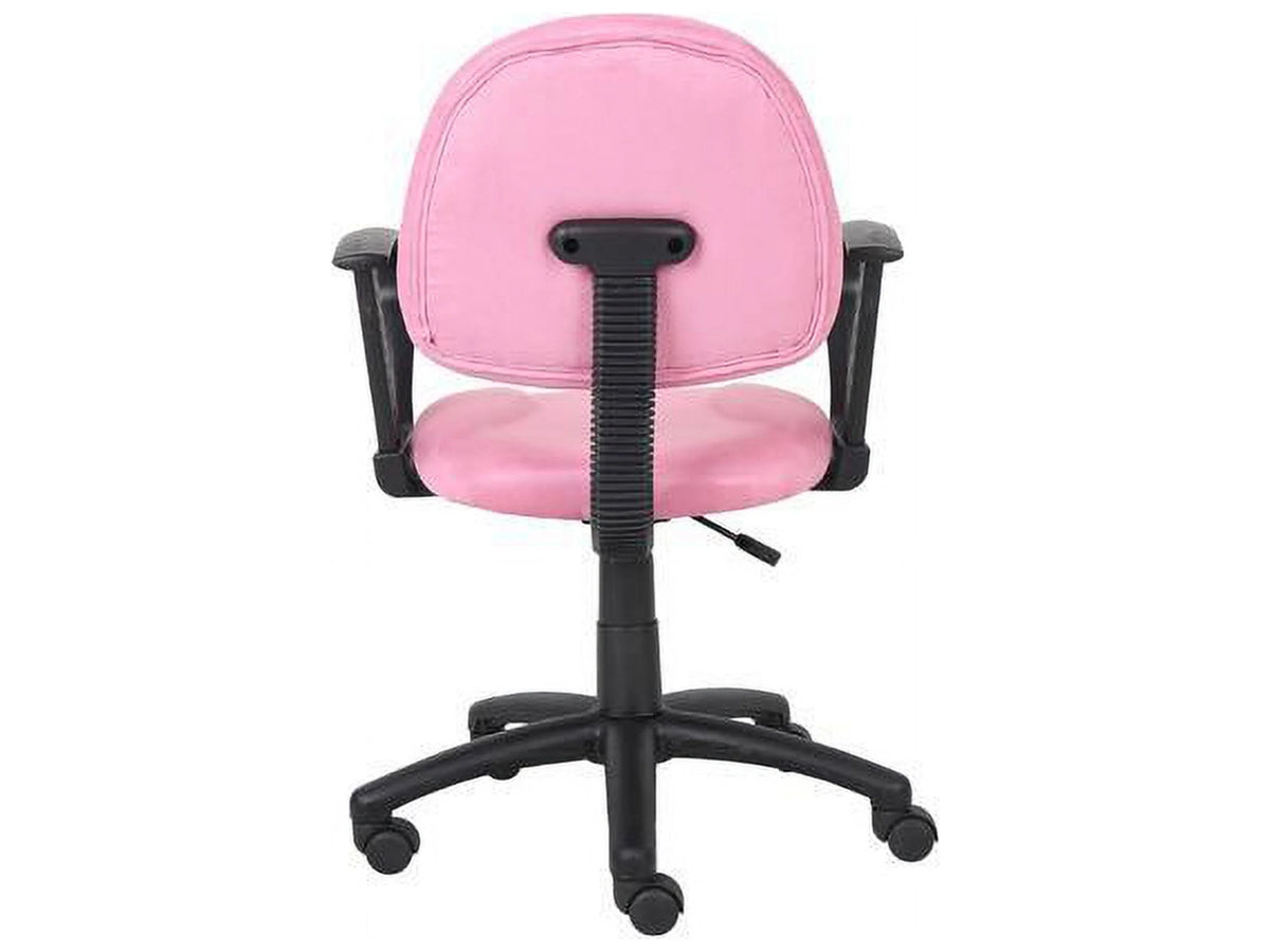 Pink Microfiber Chair with Loop Arms V313889