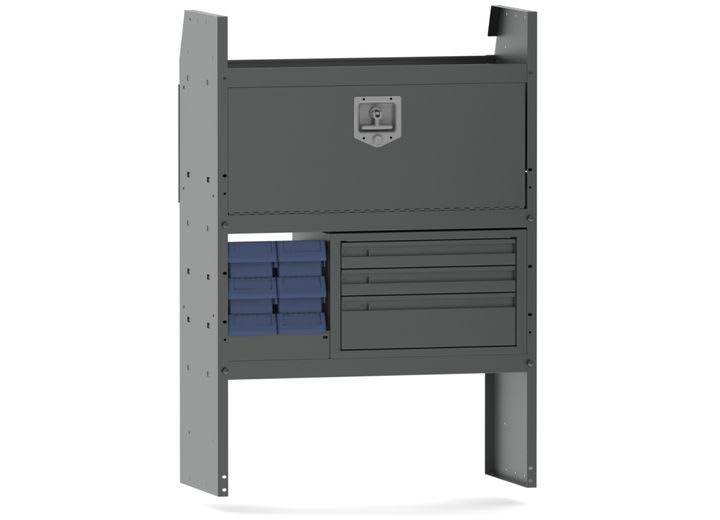 10in W Plastic Small Parts Bin Module with 30 Dividers E920218