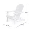 White Acacia Wood Folding Adirondack Chair X8893