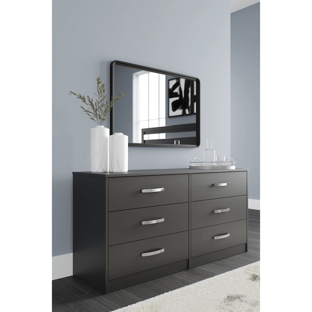 Black 6 Drawer Dresser M87985